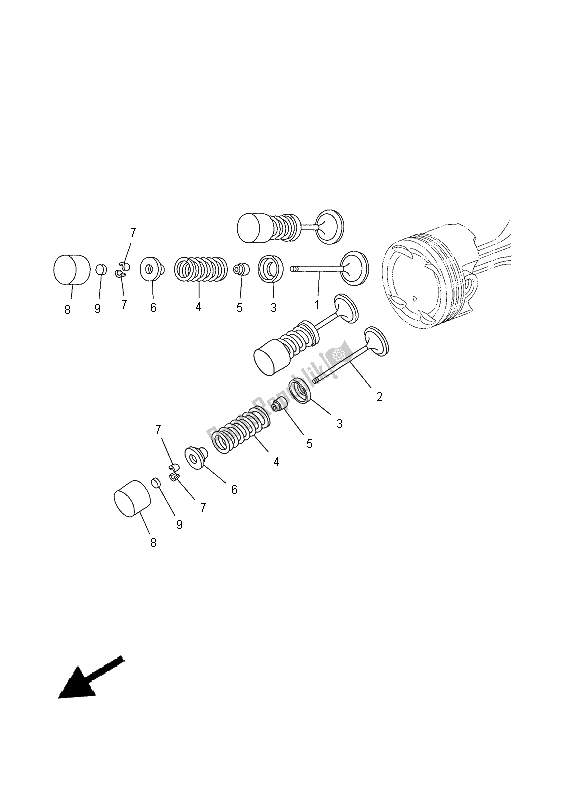 Toutes les pièces pour le Soupape du Yamaha YP 400 RA 2015