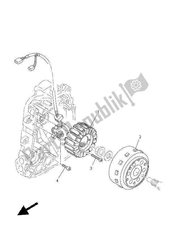 All parts for the Generator of the Yamaha YP 400 RA 2015