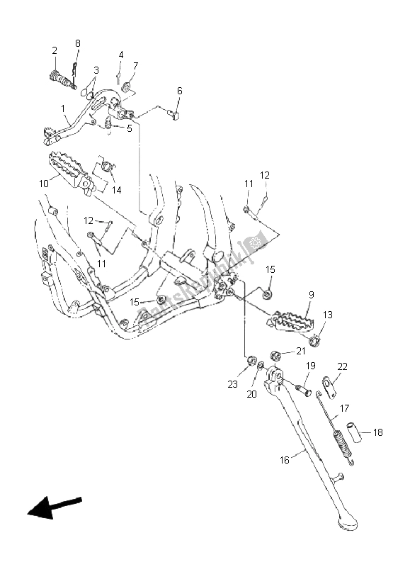 Toutes les pièces pour le Support Et Repose-pieds du Yamaha WR 250F 2008