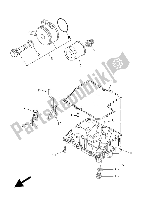 Tutte le parti per il Filtro Olio del Yamaha FZ8 NA 800 2014