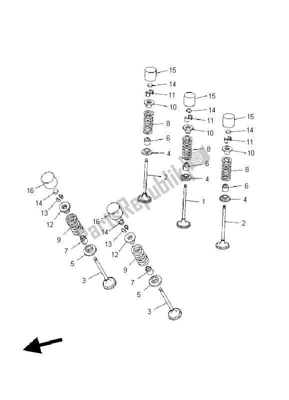 All parts for the Valve of the Yamaha WR 250F 2011