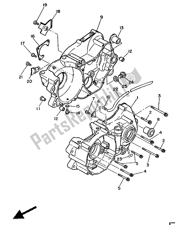 Toutes les pièces pour le Carter du Yamaha TY 250R 1988