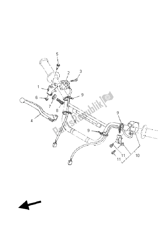 Tutte le parti per il Impugnatura Interruttore E Leva del Yamaha TT R 110E 2008