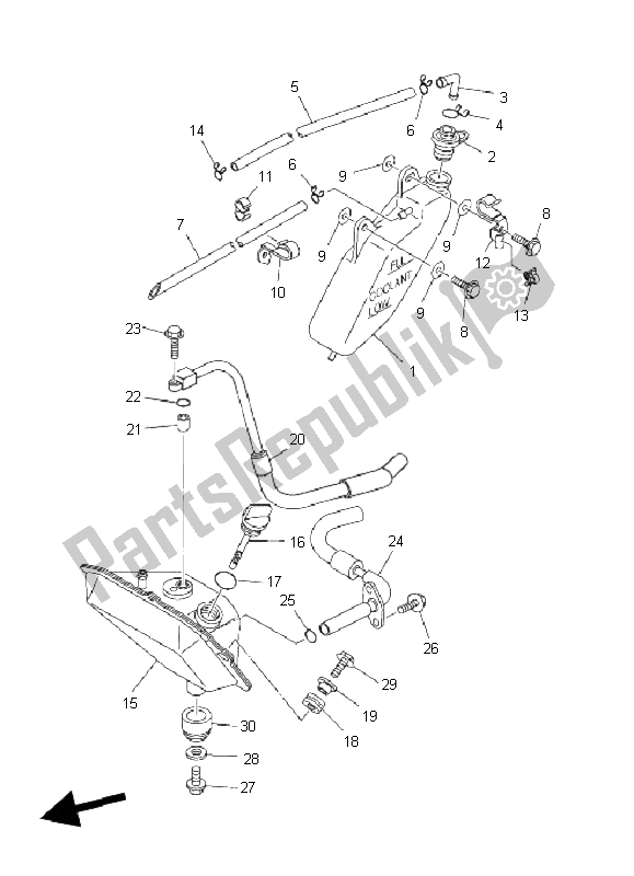 Tutte le parti per il Serbatoio Dell'olio del Yamaha YFZ 450 2005