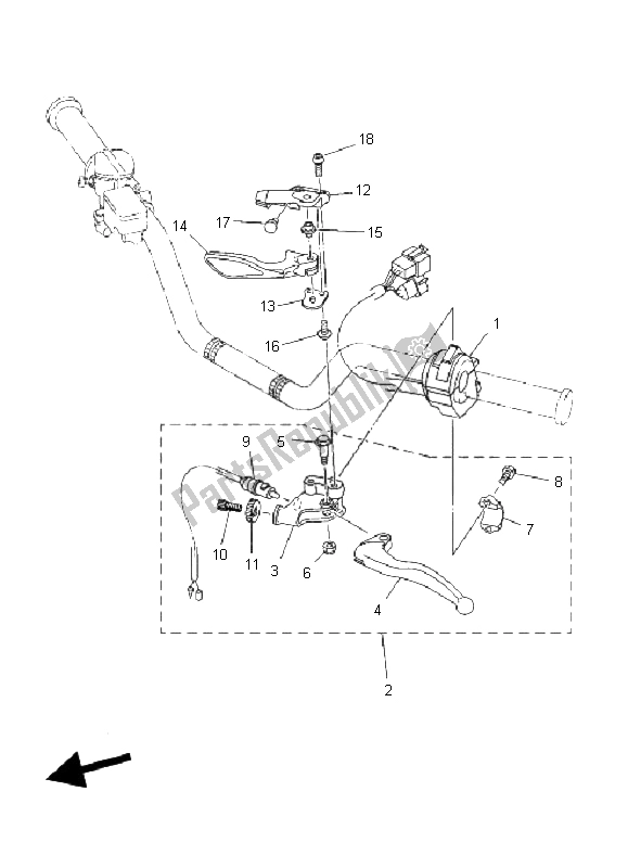 Tutte le parti per il Impugnatura Interruttore E Leva del Yamaha YFM 700R SE 2011