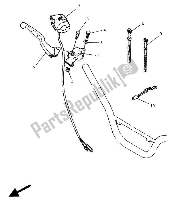 Todas las partes para Interruptor De Palanca Y Palanca de Yamaha PW 80 1995