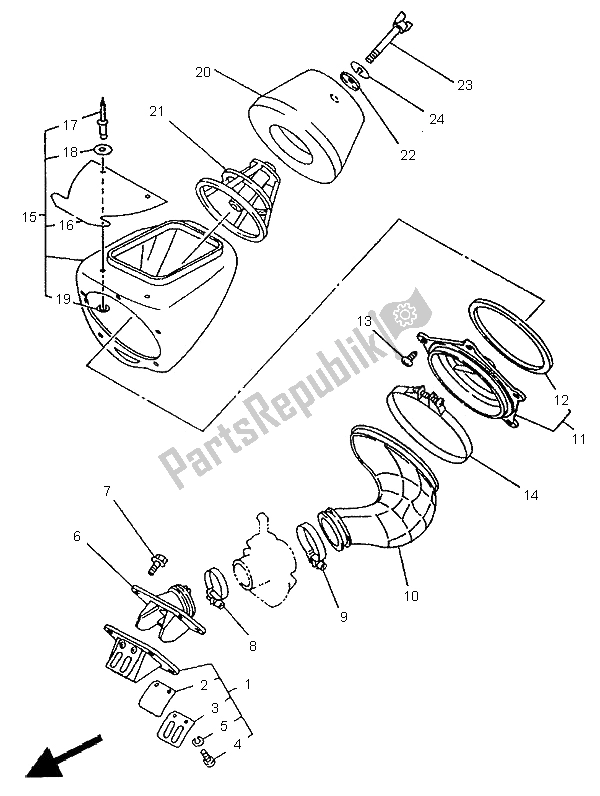 Toutes les pièces pour le Admission du Yamaha YZ 80 LC 1995