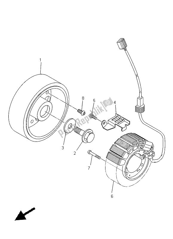 All parts for the Generator of the Yamaha XJ 6 FA 600 2014