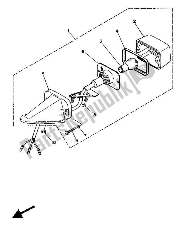 Todas las partes para Luz De La Cola de Yamaha TY 250R 1991