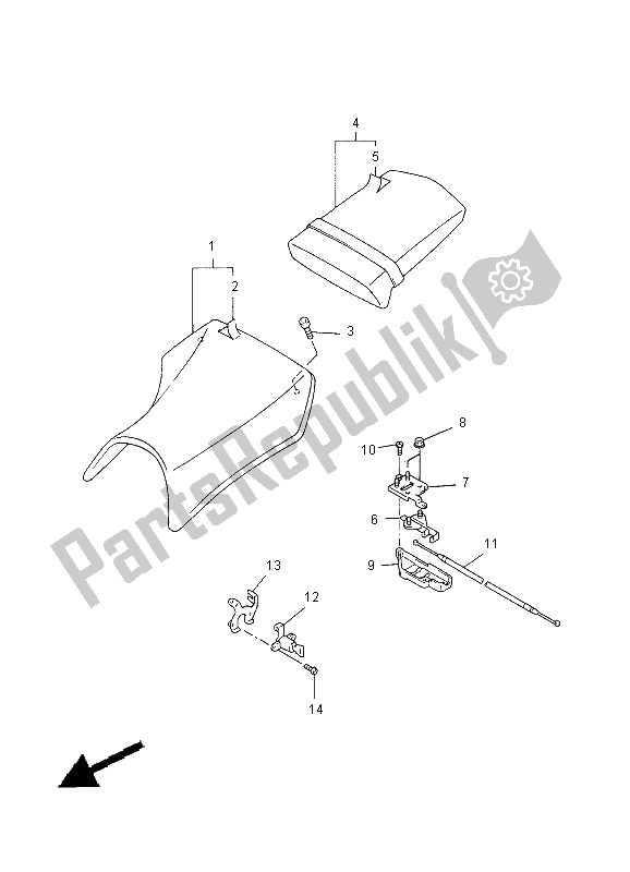 Toutes les pièces pour le Siège du Yamaha YZF R1 1000 2000