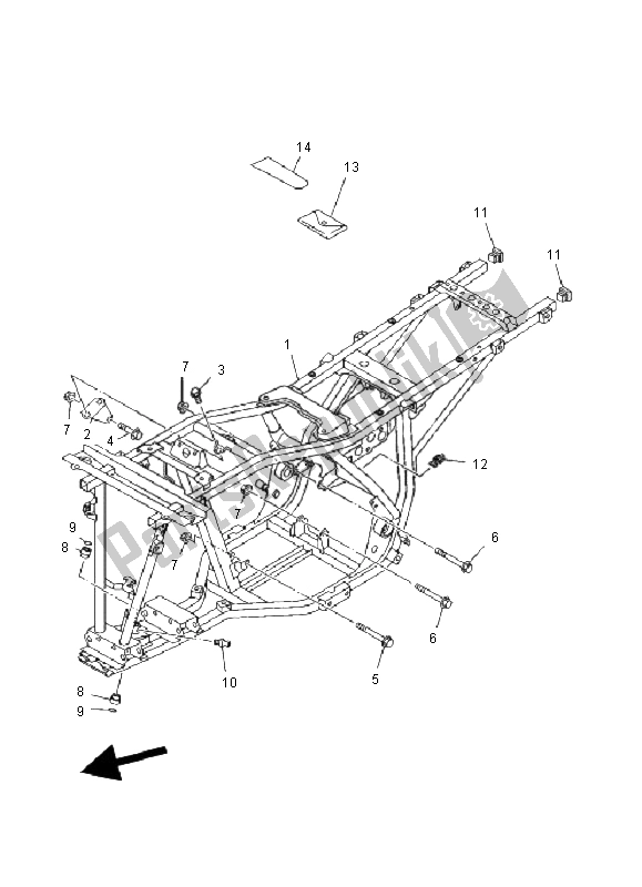 Todas las partes para Marco de Yamaha YFM 250 Bear Tracker 2X4 2001