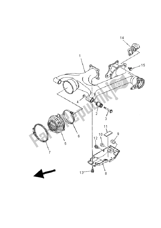 All parts for the Rear Arm of the Yamaha YFM 400 FA Kodiak 4X4 Manual 2000