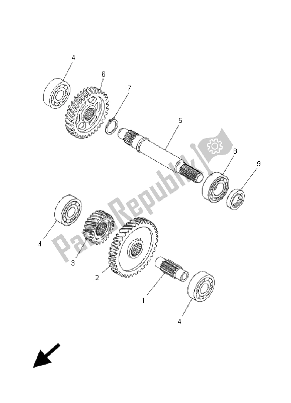 All parts for the Transmission of the Yamaha XP 500A T MAX 2009