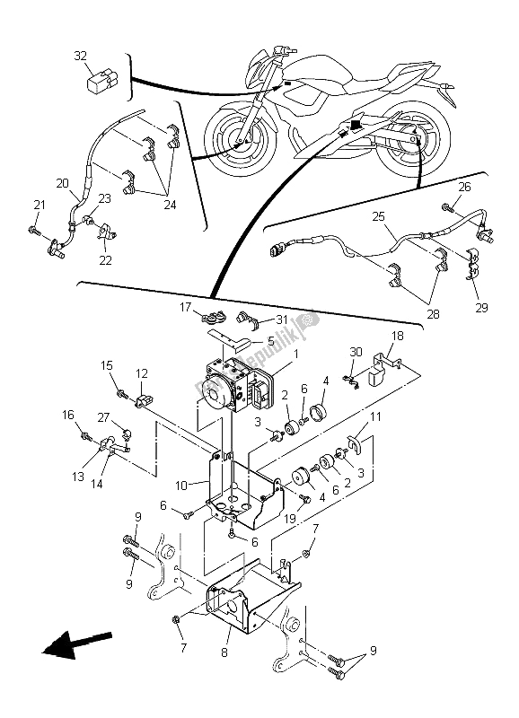 All parts for the Electrical 3 of the Yamaha XJ6 NA 600 2009