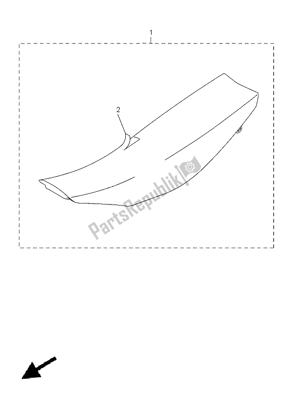 All parts for the Seat of the Yamaha YZ 450F 2013