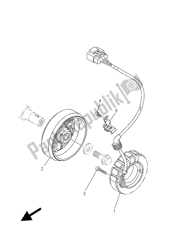 All parts for the Generator of the Yamaha XT 1200 ZE 2014
