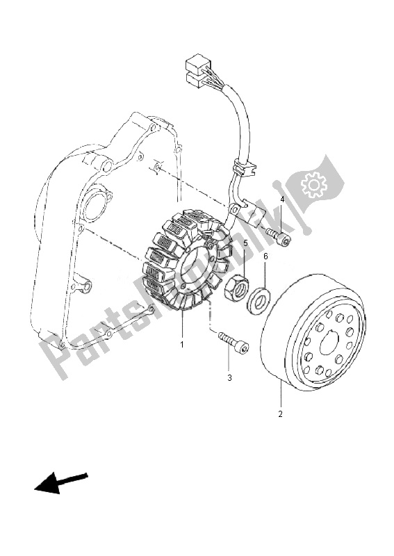 All parts for the Generator of the Yamaha VP 125 X City 2010