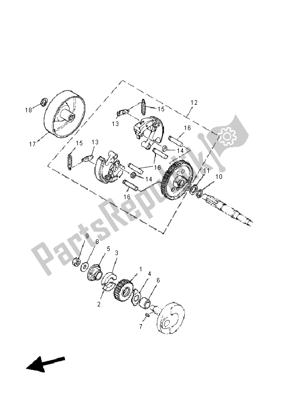 Toutes les pièces pour le Embrayage du Yamaha PW 50 2010