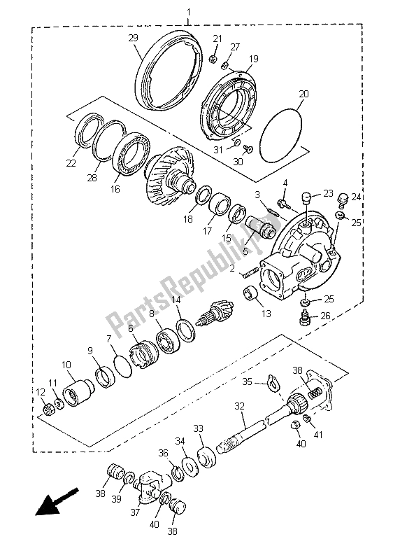 Todas las partes para Eje De Accionamiento de Yamaha XVZ 1300A Royalstar 1997