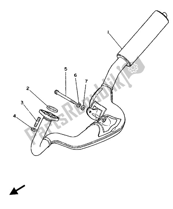 Tutte le parti per il Scarico del Yamaha YSR 80 1988