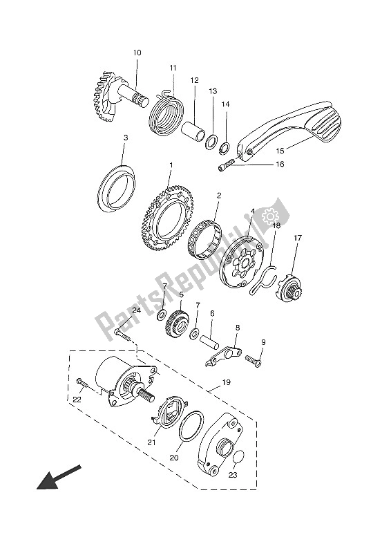 Wszystkie części do Rozrusznik Yamaha NS 50 2016