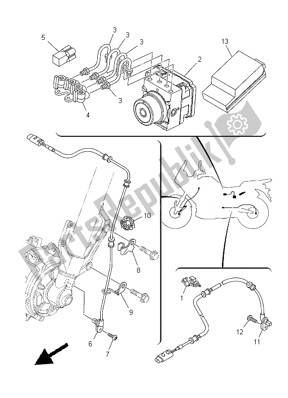 Todas las partes para Eléctrico 3 de Yamaha XT 1200 ZE 2014