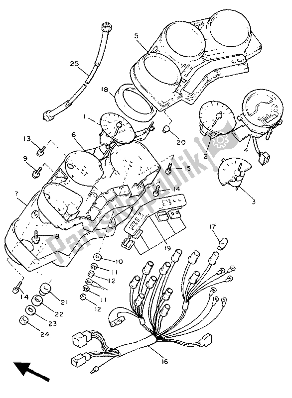 Toutes les pièces pour le Mètre du Yamaha XJ 900F 1991