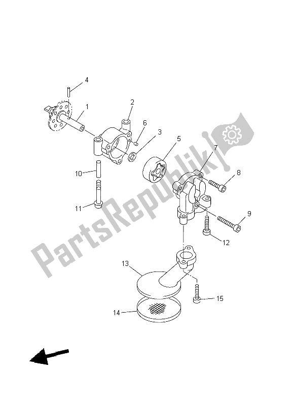 Toutes les pièces pour le La Pompe à Huile du Yamaha FJR 1300 2002