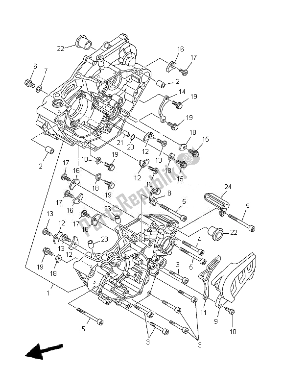 Tutte le parti per il Carter del Yamaha YZ 250F 2007