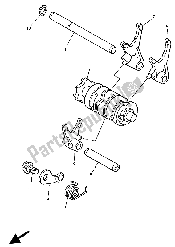 Tutte le parti per il Camma Cambio E Forcella del Yamaha DT 125R 1999