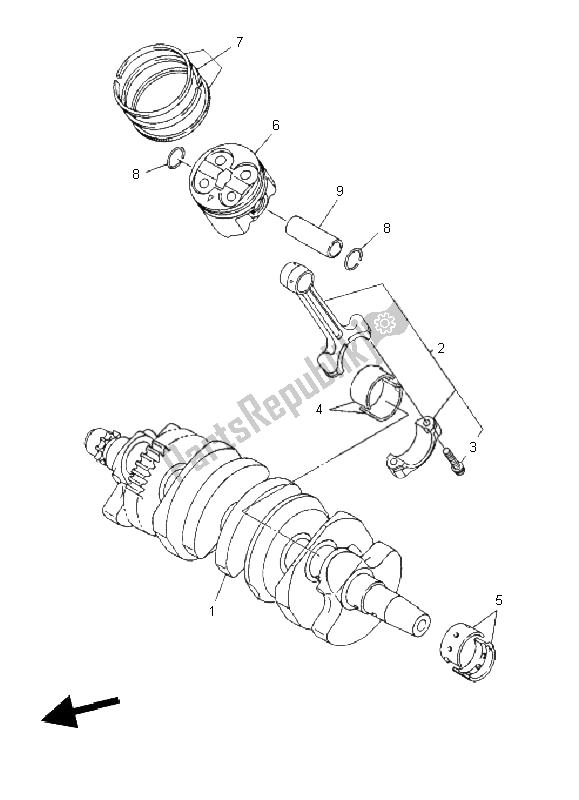 Toutes les pièces pour le Vilebrequin Et Piston du Yamaha XJ6 SA 600 2011