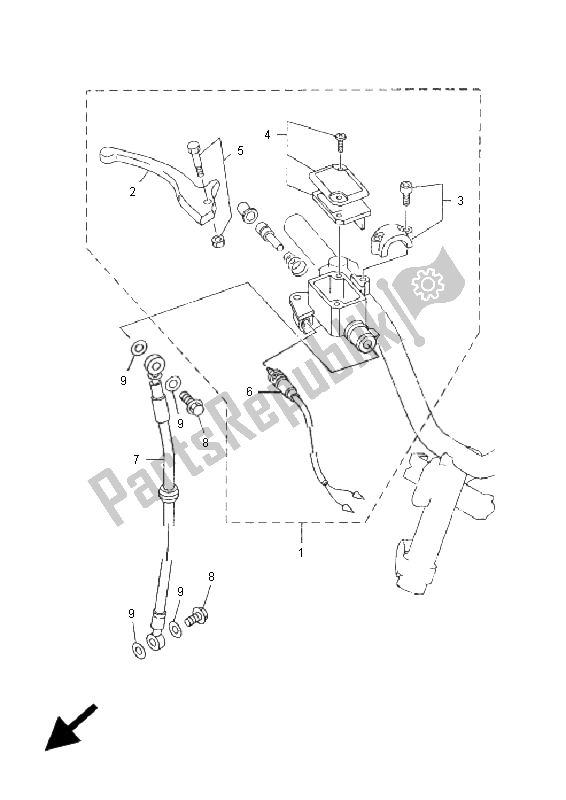 Tutte le parti per il Pompa Freno Anteriore del Yamaha YN 50R Neos 2006