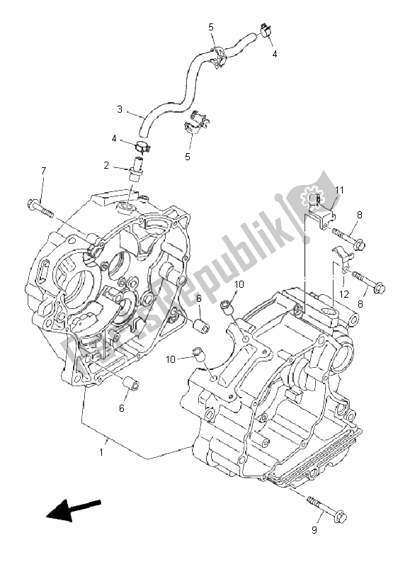 Toutes les pièces pour le Carter du Yamaha TT R 125 SW LW 2008