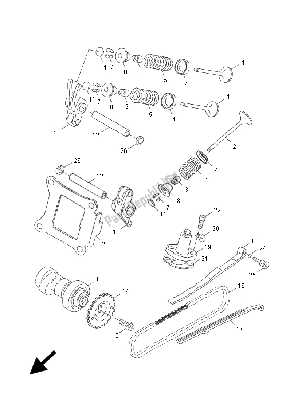 All parts for the Valve of the Yamaha XF 50 4T Giggle 2009