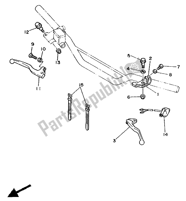 Todas las partes para Interruptor De Palanca Y Palanca de Yamaha TY 250R 1991