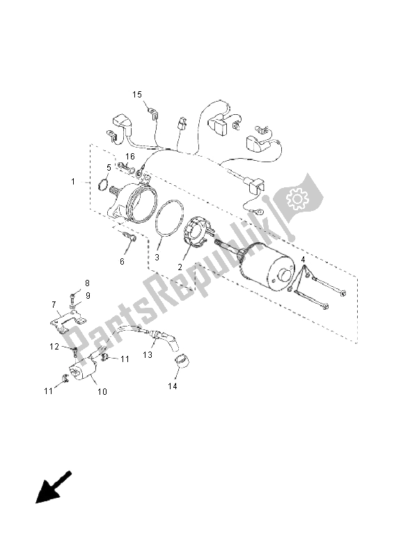 Tutte le parti per il Motore Di Avviamento del Yamaha YP 125R X Maxi 2009