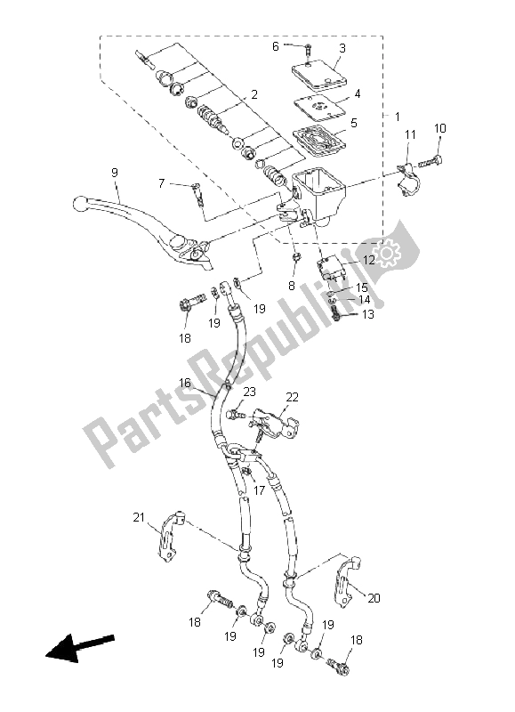 Tutte le parti per il Pompa Freno Anteriore del Yamaha FZ8 S Fazer 800 2011