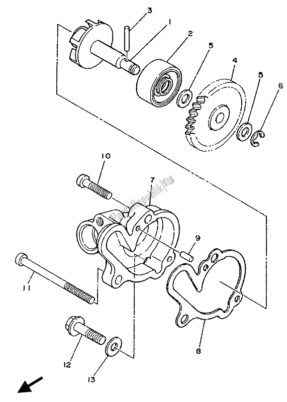 Tutte le parti per il Pompa Dell'acqua del Yamaha TZR 125 1993