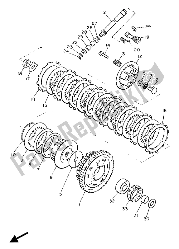 Todas as partes de Embreagem do Yamaha XJ 900 1990