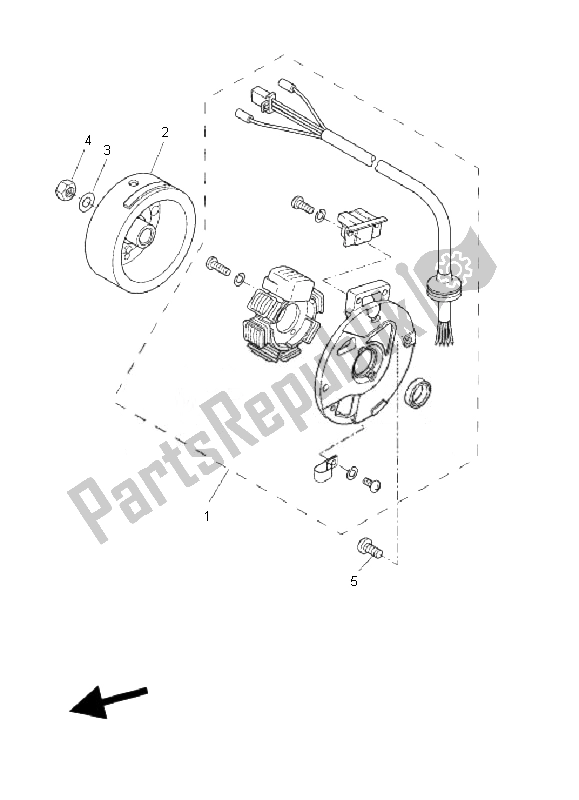 All parts for the Generator of the Yamaha EW 50N Slider 2010