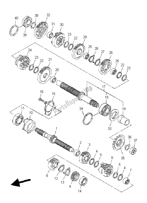 All parts for the Transmission of the Yamaha FZ1 S Fazer 1000 2010