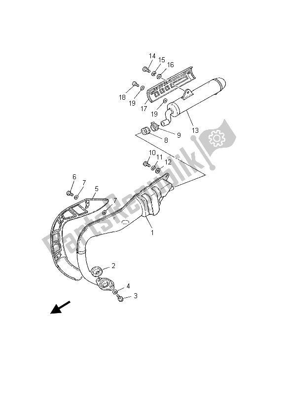 Tutte le parti per il Scarico del Yamaha PW 80 2003