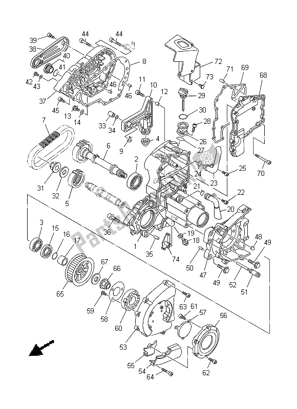 Tutte le parti per il Marcia Centrale del Yamaha XV 1900A 2013