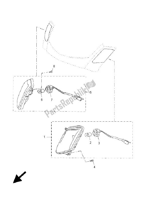 Tutte le parti per il Luce Lampeggiante del Yamaha YP 125R X Maxi 2009