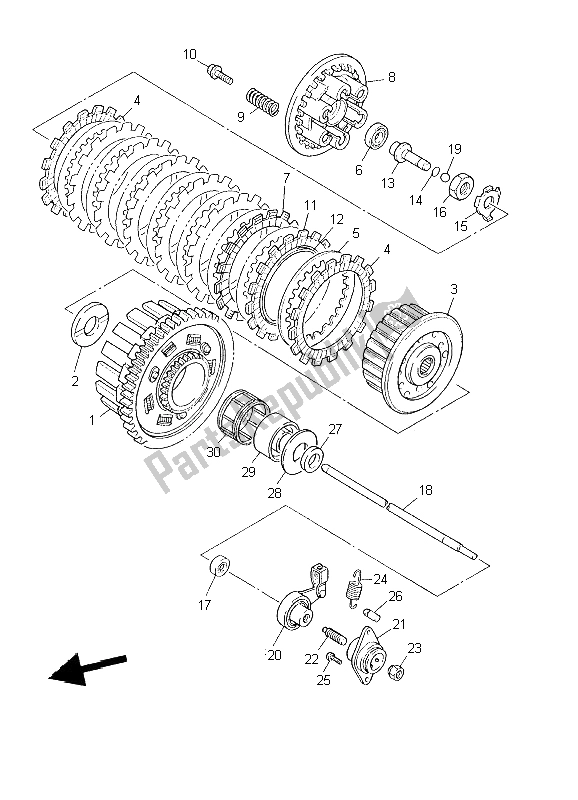 Tutte le parti per il Frizione del Yamaha FZS 600 Fazer 2002