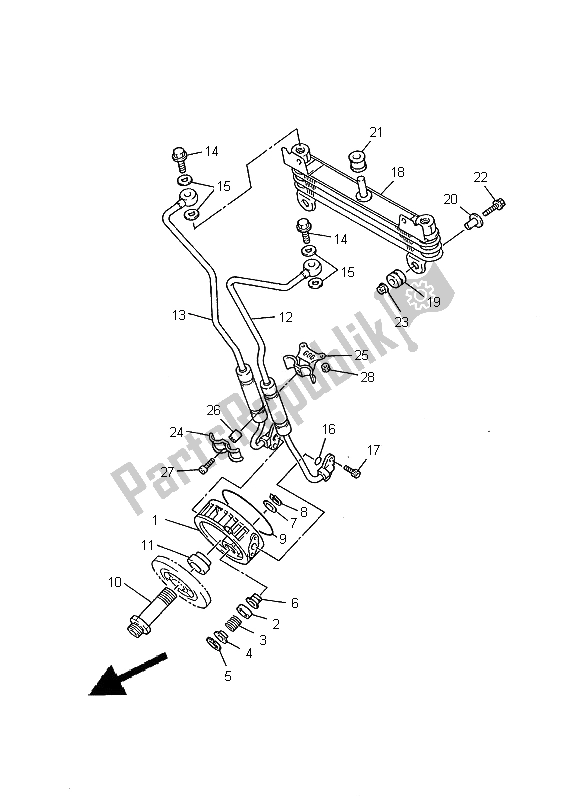 Todas las partes para Enfriador De Aceite de Yamaha XJ 600S Diversion 2000