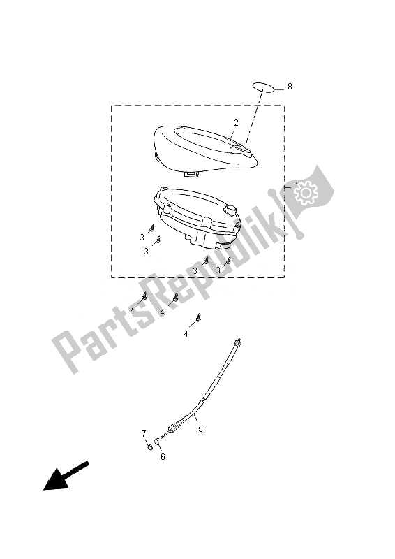 Toutes les pièces pour le Mètre du Yamaha YN 50 EM 2013