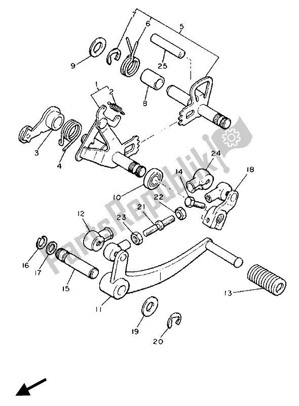 Toutes les pièces pour le Arbre De Changement du Yamaha XJ 900 1990