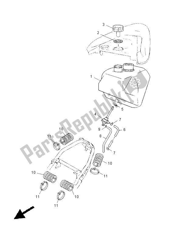 Todas las partes para Depósito De Combustible de Yamaha CS 50 2015