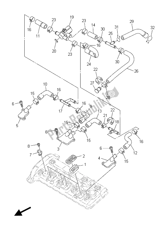 All parts for the Air Induction System of the Yamaha FJR 1300 AE 2015